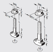 T Bolts Drawing